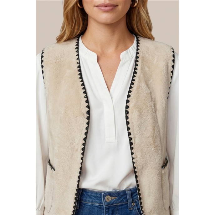 CS the Label gilet Glen Sand Black CS the Label gilet Glen Sand Black